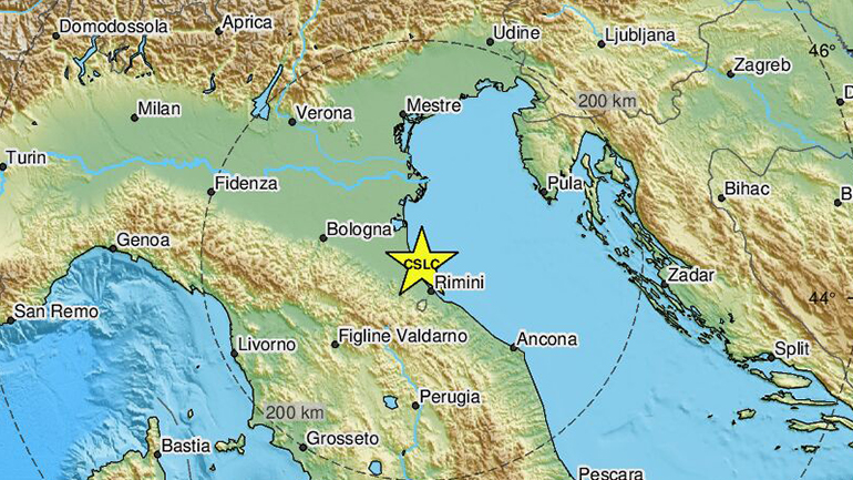 Σεισμός 4,4 Ρίχτερ στη Βόρεια Ιταλία